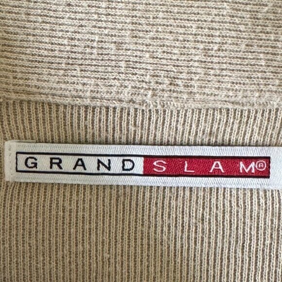 Grand Slam Blue & Beige 1/4 Zip Long Sleeve Athletic Pullover Top Men’s Size XL* - Picture 5 of 7